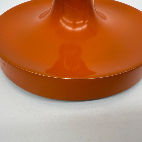 Image 1 of Mid-century design honsel oranje space age schijflamp , jaren 1970 toegeschreven aan Charlotte Perriand voor les arcs