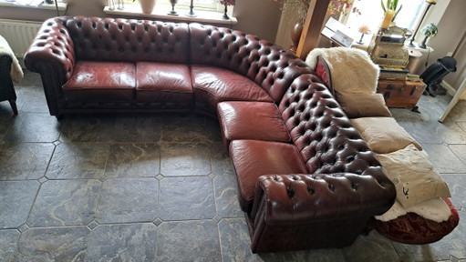 Canapé d'angle Chesterfield