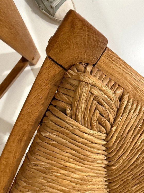 6 X Rustieke Blonde Eiken Eetkamerstoelen 1960's – Wicker (photo 17 of 22)