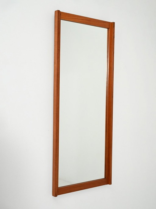 Scandinavische teakhouten spiegel uit de jaren 60