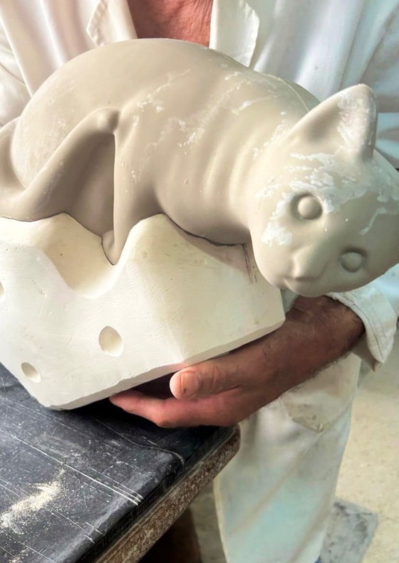 Image 1 of "NOX" table lamp by "neo" Handmade / Stoneware / Black Gloss / Limited Edition