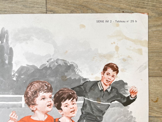 Vintage French MDI school poster, 1970: Dog, cat / School run – Art Prints (photo 11 of 13)