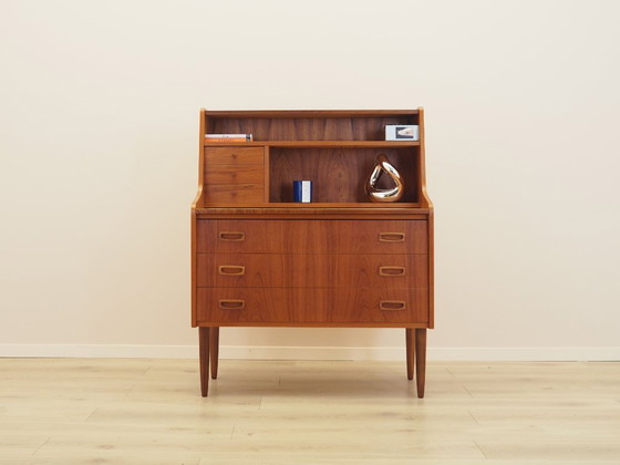 Scrittoio danese in teak anni '60 con superficie estraibile – Cassettiere, Legno (photo 2 of 15)