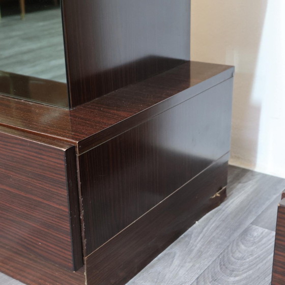 Image 1 of Coppia Di Comodini Ebano Macassar Cubic Design Modernariato Anni ‘80