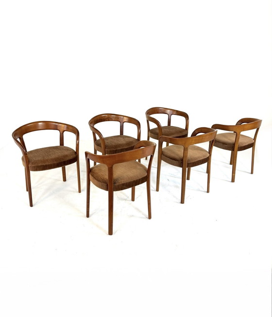 Image 1 of Set van 6 vintage eetkamerstoelen ‘60