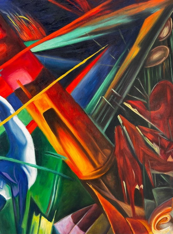 Image 1 of Tierschicksale (1913) - Franz Marc - hand-painted oil on canvas (rolled)