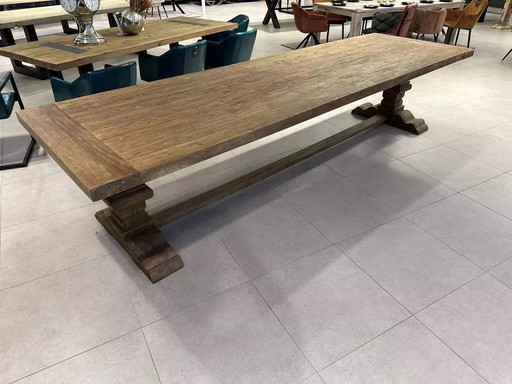 Spirito kloostertafel in massief hout - Lengte 220 cm
