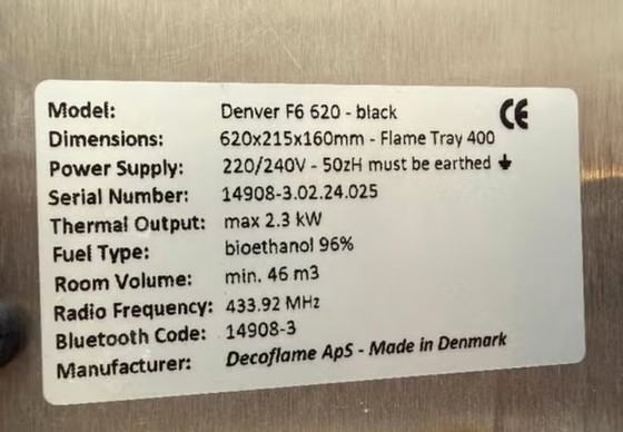 Image 1 of Decoflame fireplace (Bioethanol, Denver F6 620, built-in, indoor)