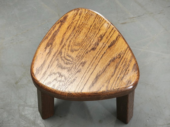 1960s Czechoslovak Mid-Century Solid Oak Nesting Tables, Set of Three – Side tables, Wood (photo 4 of 10)