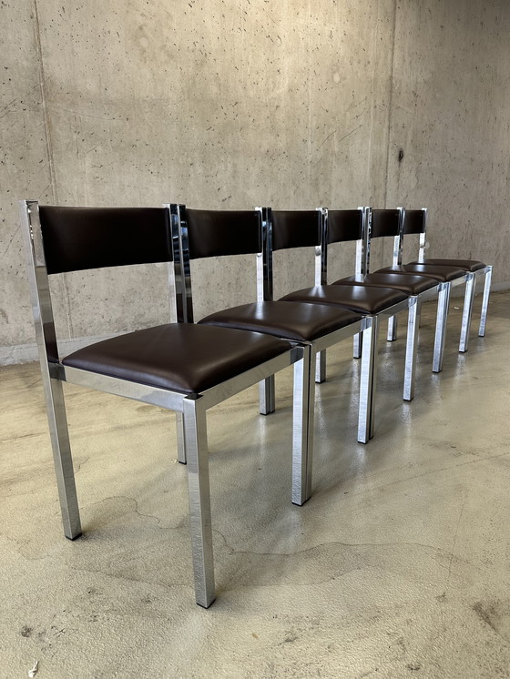 Image 1 of Set/6 sedie da pranzo vintage di design italiano Cidue