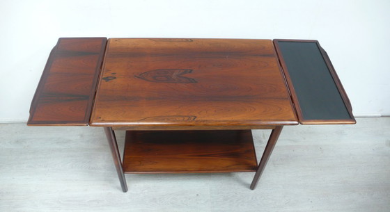 Image 1 of Uitschuifbare serveerwagen Dyrlund palissanderhout jaren 60 Mid Century Modern