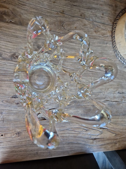 Vaso a corona soffiato a mano/vaso a ragnatela