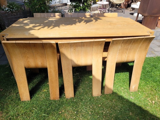 Image 1 of 6 Gijs Bakker strip chairs and table