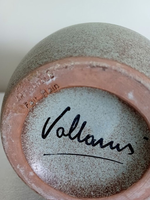 Vallauris – Cerámica francesa hecha a mano de los años 70 – Diseño atemporal – Jarrón – 20 cm