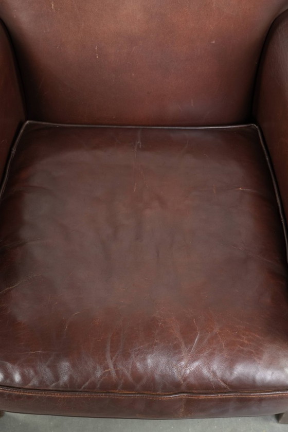 Image 1 of Comfortabele schapenleren fauteuil/ armchair met karakter en een goede dosis elegantie