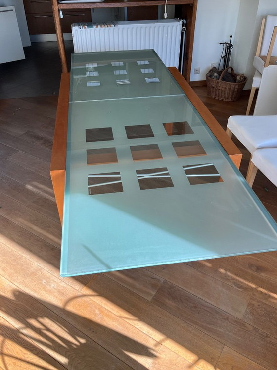 Ligne Rosset Dining Table Cherry Wood/Glass – Ligne Roset, Metal (photo 4 of 5)