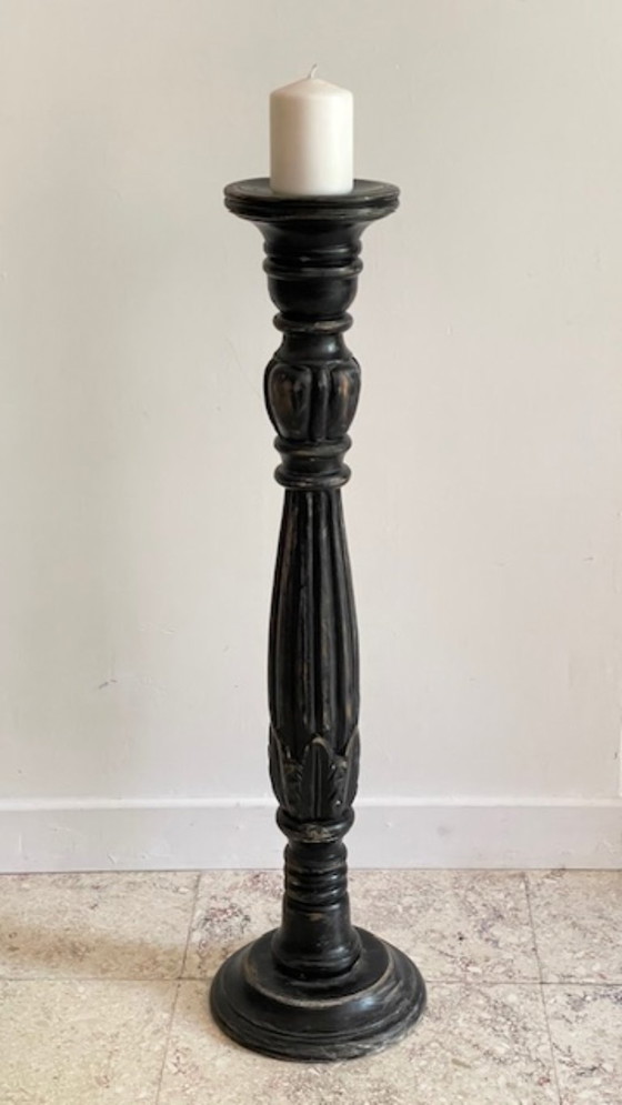 Kandelaar/kaarsenhouder 65 cm massief eikenhout – Kandelaars en kaarsen, Wood (photo 5 of 29)