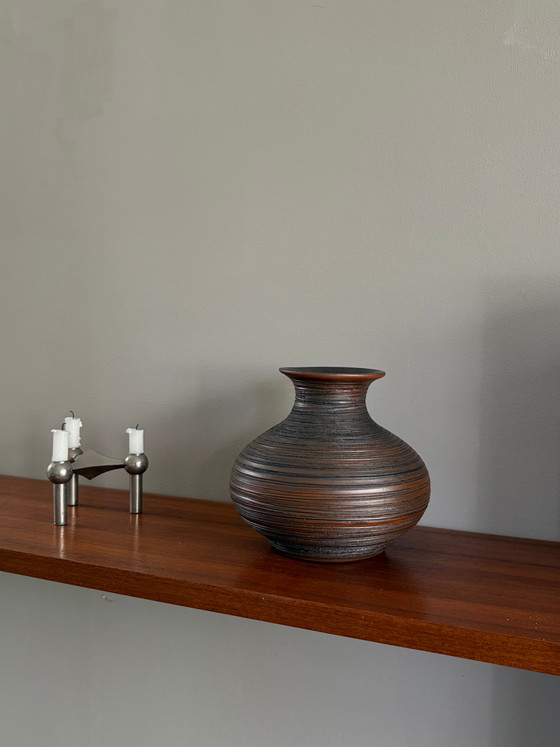 Vintage handgemaakte keramische vaas – Vazen, Mid Century Modern (photo 3 of 6)