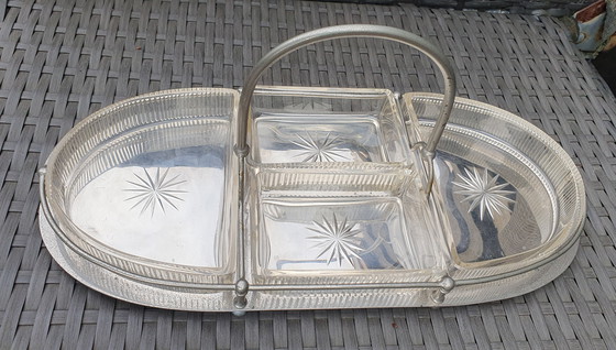 Image 1 of Ensemble de plats à servir pour hors d'oeuvre WMF Vintage