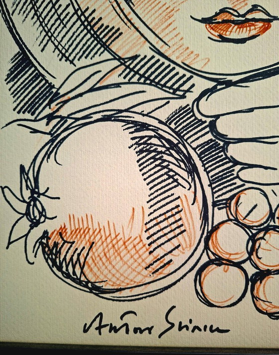 Image 1 of Antonio Sciacca (1957) – Untitled – Original marker drawing on art paper