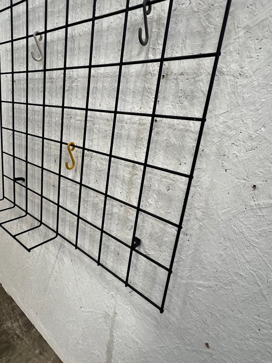 Image 1 of Porte-manteau mural vintage en fil d'acier, années 1950, Karl Fichtel, Allemagne