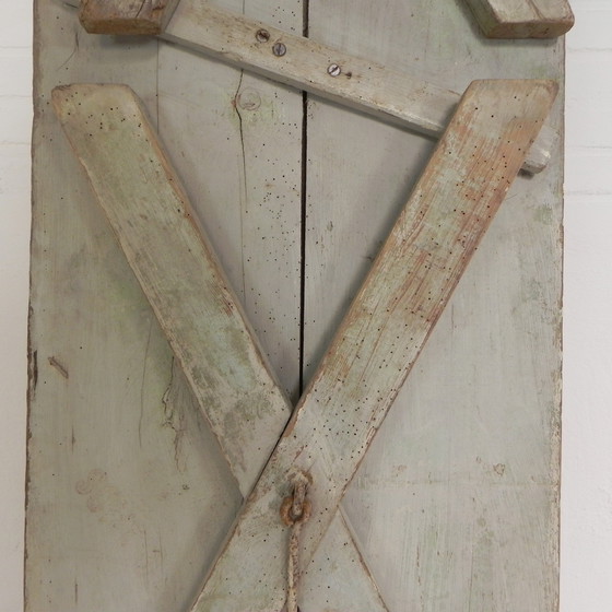 Image 1 of Grande table pliante, table à bière Biere Amos Metz, années 1930