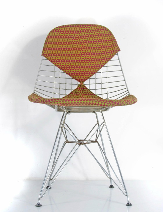 Eames DKR-2, Alexander Girard Drahtstuhl – Beistellstühle, Chrom, Mid Century Modern (photo 2 of 8)