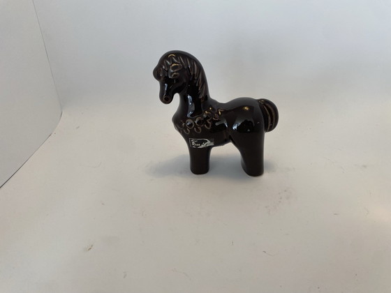 Set di cavalli anni '70 Rosa Ljung, Sculture, Ceramica, Marrone (foto 5 di 5)