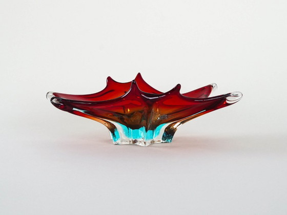 Image 1 of Plat en verre de Murano, design italien, années 1970, fabrication : Italie