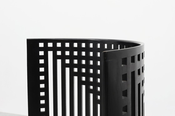 Image 1 of Pair of black Mackintosh Willow chairs by Atelier International, Italy 1980s