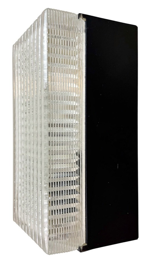 Applique ou plafonnier vintage en verre de Napako, années 1970