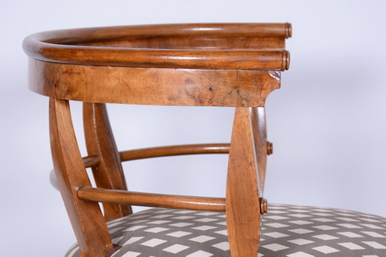 Restored Biedermeier Armchair, Cherry Tree, Upholstery, Austria, 1820s – Textile, Wood (photo 10 of 10)