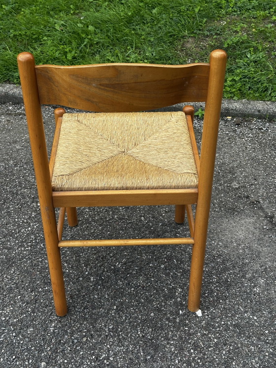Coppia di sedie in legno e paglia – anni '50-'60 – Sedie da pranzo, Wood (photo 7 of 15)