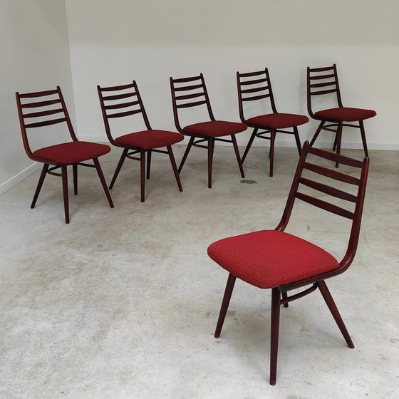 Set of 6 Jitona Sobeslav chairs, Czechoslovakia 1960 – Dining chairs, Mid Century Modern (photo 6 of 21)