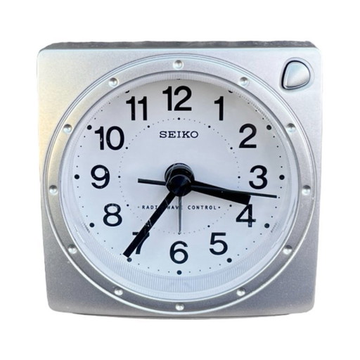 Nice space age Seiko alarm clock, Made in Japan, 1980s.