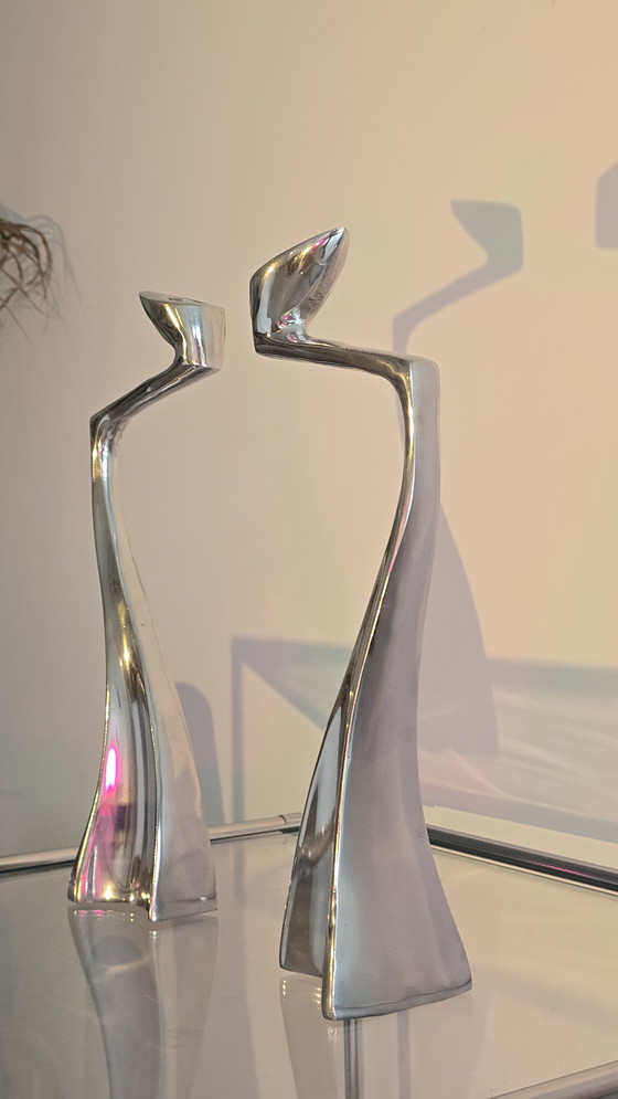 Image 1 of Original Matthew Hilton "Swan" Candlesticks (33cm) – Design icon SCP