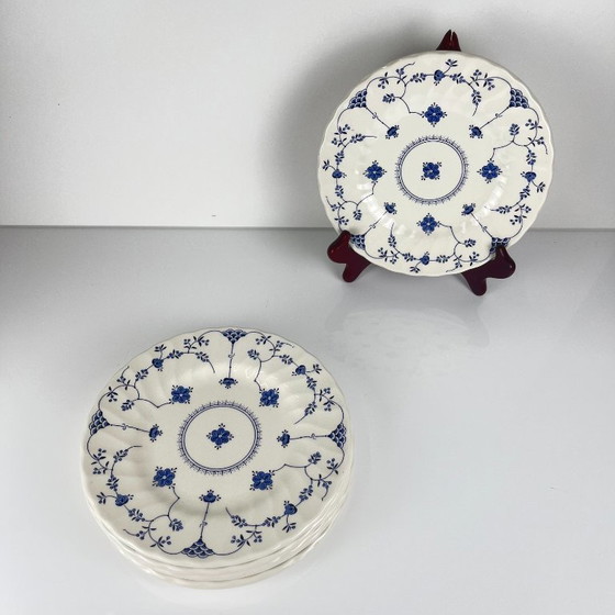 Image 1 of Set de 6 assiettes à dessert Myott Meakin, Angleterre, bleu