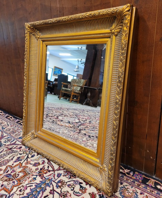 Antique Bathroom Mirror with Heating Element – Glass, Wood (photo 2 of 6)