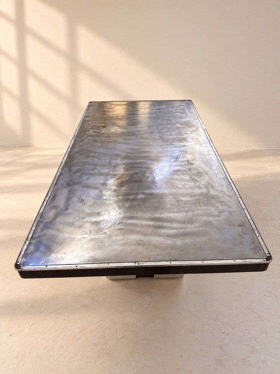 Table Vintage Ahrend Oda - Design Industriel Néerlandais, Tables de salle à manger, Métal, Aluminium, Noir (photo 3 sur 5)