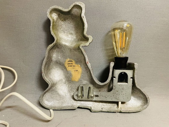 Image 1 of Applique murale pour chambre d'enfant avec ours en métal vintage de l'URSS, 1990