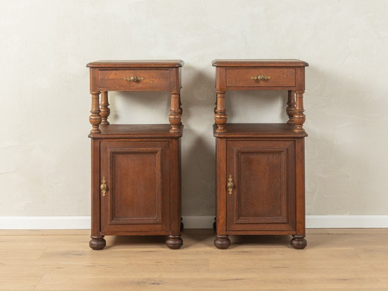 Image 1 of 2x antique bedside tables from the 20s