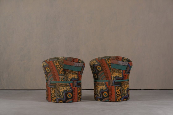 Image 1 of Poltrone imbottite astratte postmoderne, Germania anni '80, set da 2