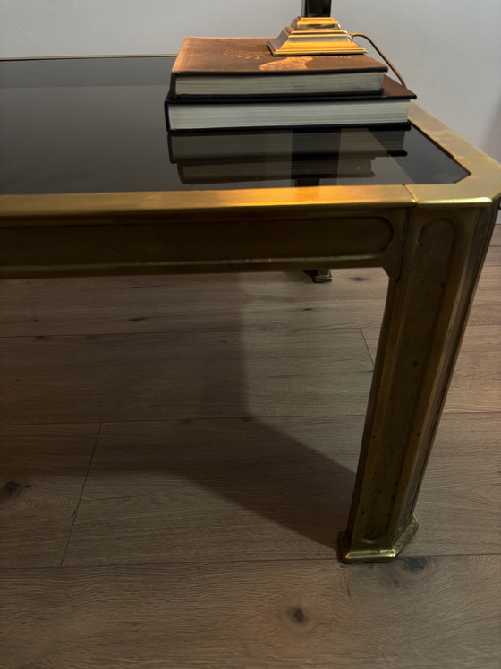 Brutalistischer Couchtisch aus Bronze mit Rauchglas – Peter van Heeck, Couchtische (photo 3 of 7)
