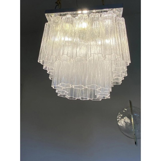Image 1 of Luxury Square Transparent Murano Glass Tronchi Sputnik Flush Mount Ceiling Light