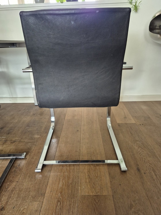 Image 1 of 4 leather chairs sitag