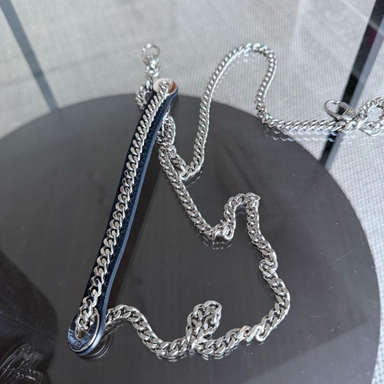 Image 1 of DIOR LADY MINI - PELLE DI VITELLO LUCIDA CANNAGE, BLU METALLIZZATO, FERRAMENTA ARGENTO