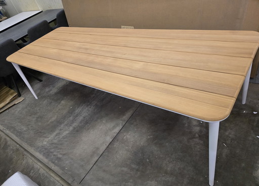 Table de jardin Timo 270x100 teck/aluminium