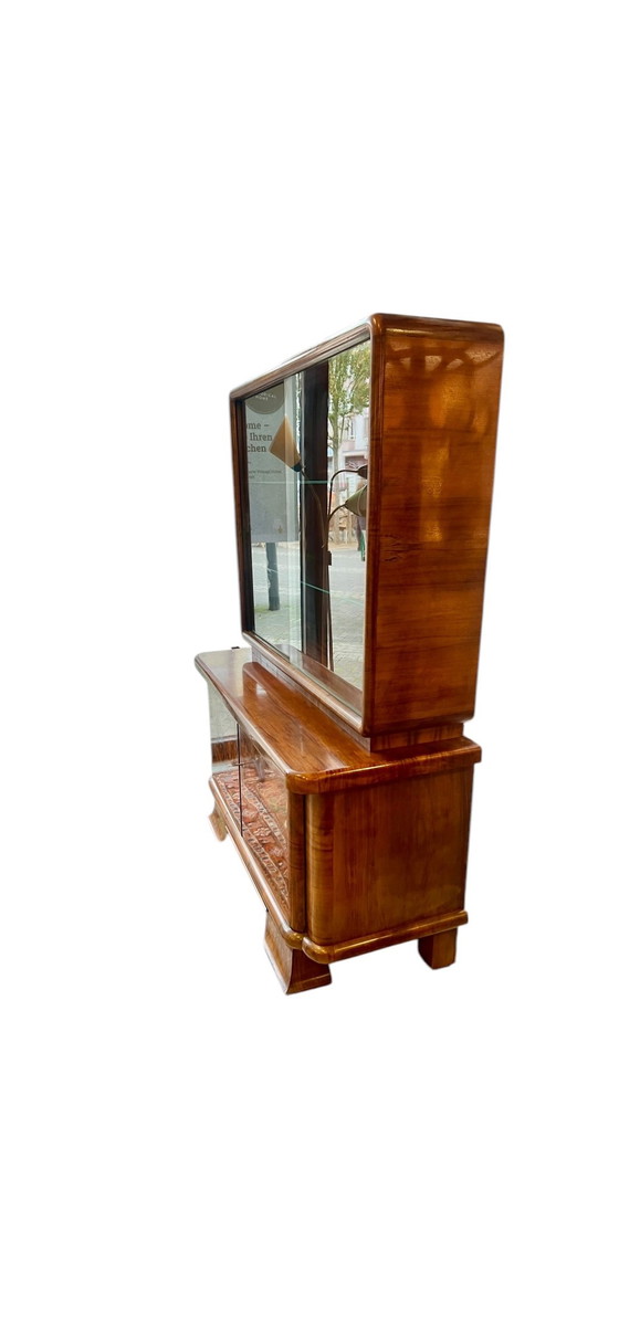Image 1 of Art Déco display cabinet / buffet cabinet in the style of Jindrich Halabala from the 1930s.
