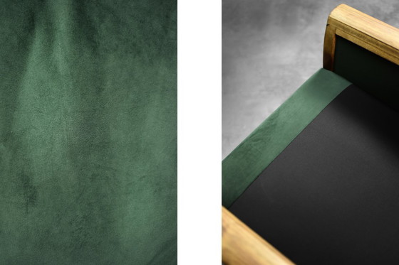 Image 1 of Canapé et Chaise Vintage en Palissandre et Velours Vert Bouteille par Knut Sæter pour Vatne Møbler, Norvège, 1960s, Set de 2