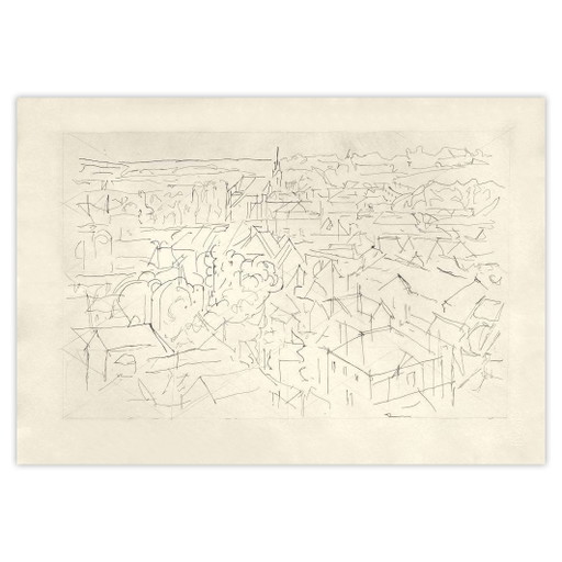 Jacques Villon Grabado Les Frontières Du Matin XII 1962 – lithos zeefdrukken, Paper